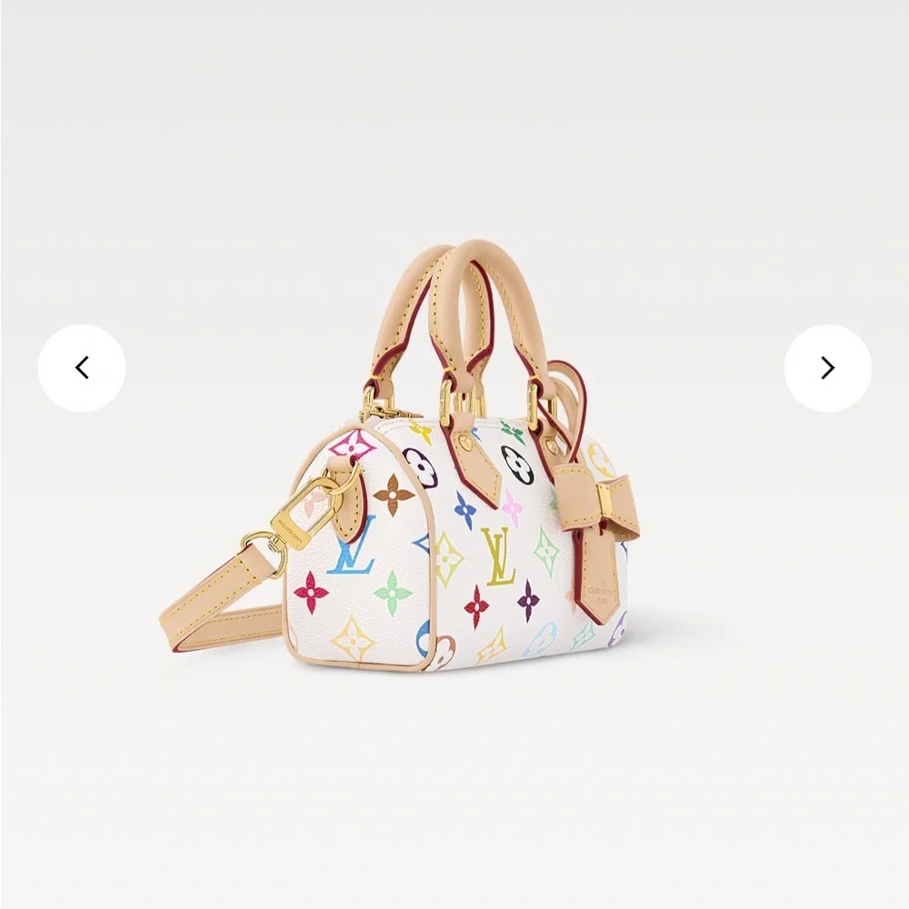 Louis Vuitton Murakami Nano Speedy Multicolor Monogram Handbag New with Tags